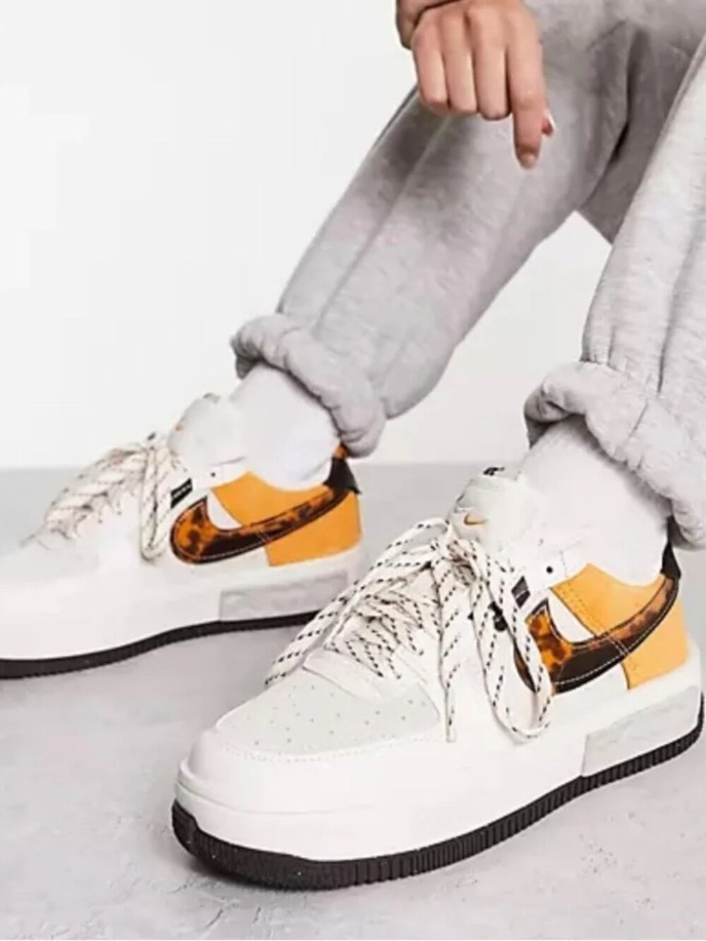 Nike | Air Force 1 Fontanka Low | White Tan with Gold Tortoise Swoosh
